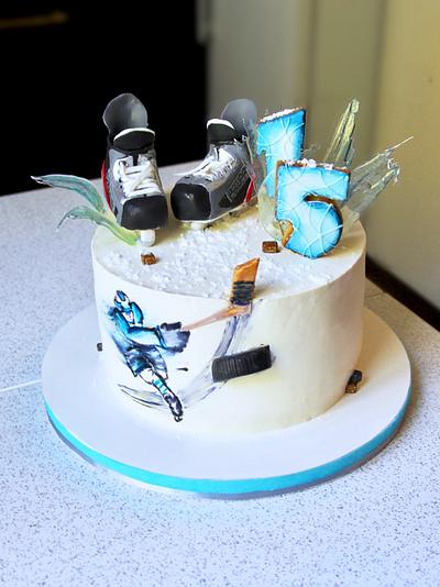 Hockey 🏒 cake  - Cake by Оксана Рекалова