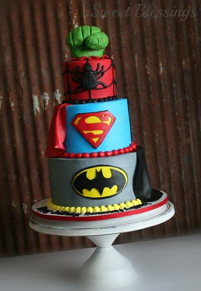 Super Hero - Cake by SweetBlessings