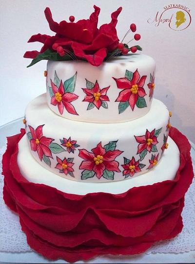 Christmas flowers birthday cake - Cake by Mocart DH