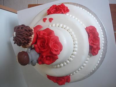 Red roses wedding cake - Cake by Vera Santos