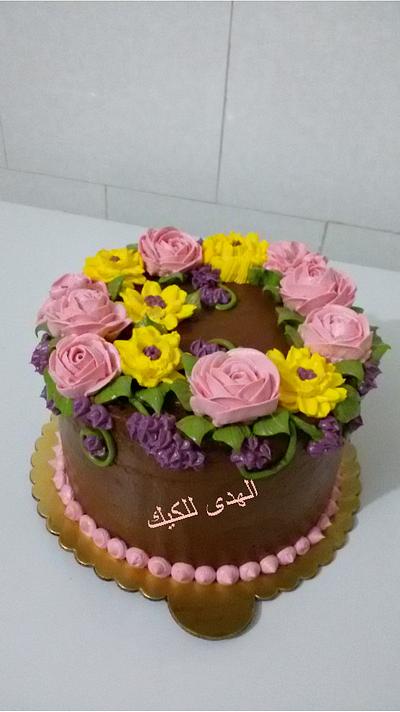 كعكة الزهور  - Cake by Alhudacake 