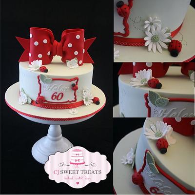 Ladybug 60th - Cake by cjsweettreats