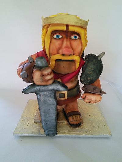 clash of clans barbarian king - Cake by Ottiescakery