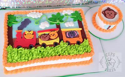 Going on a Safari  - Cake by Cups-N-Cakes 