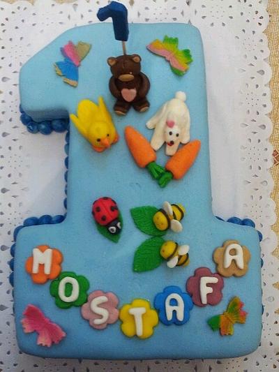 1st birthday cake - Cake by randamas