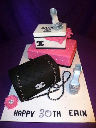 Bag and Shoe cake - Cake by vicky pollen