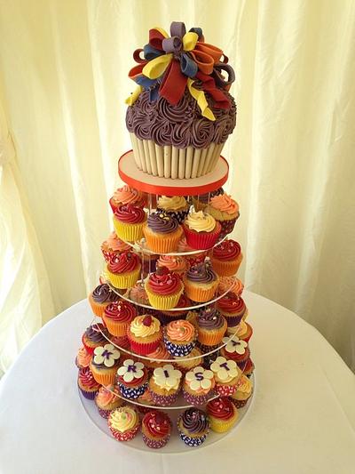Circus Cupcake Tower - Cake by The Daisy Cake Company