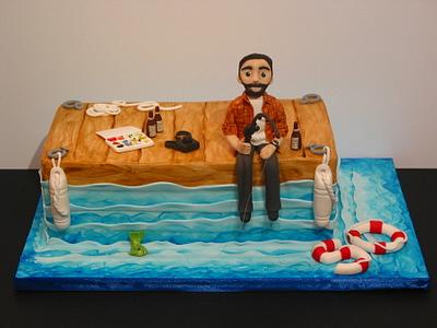 50th Birthday Cake Dock Fishing - Cake by Jolis