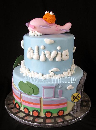 Plane, train and monster cake - Cake by Soraya Avellanet