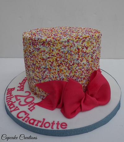 Super Sprinkles Bow Cake - Cake by Cupcakecreations