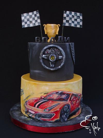 Ferrari cake with lights  - Cake by Diana