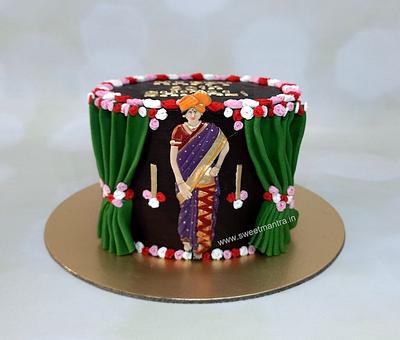 Paithani Saree cake for wife - Cake by Sweet Mantra Customized cake studio Pune