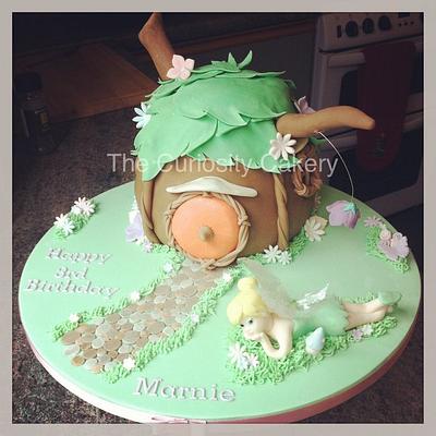 Tinker Bell and House cake - Cake by The Curiosity Cakery