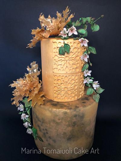 Gold cake - Cake by Marina Tomaiuoli Cake Art