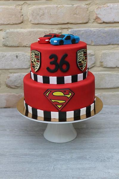 Porsche & Superdad cake  - Cake by Anse De Gijnst