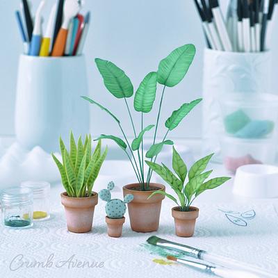 Potted Plants - Cake Toppers - Cake by Crumb Avenue