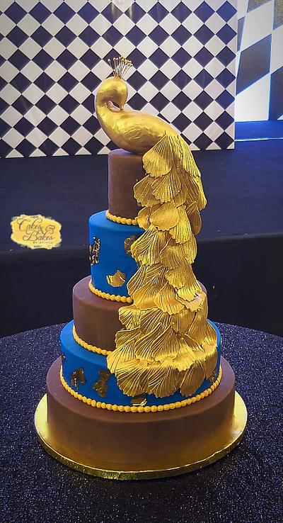  Peacock Theme WeddingCake - Cake by Cakes & Bakes by Asmita 