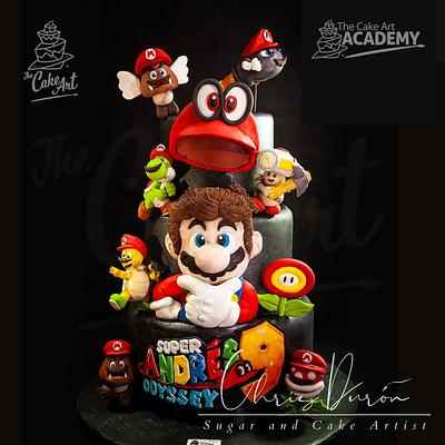 Super Mario Odyssey Cake - Cake by Chris Durón from thecakeart.academy