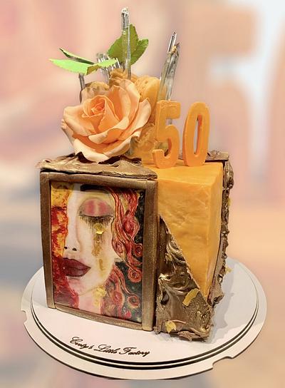Golden Tears Art cake - Cake by CvetyAlexandrova