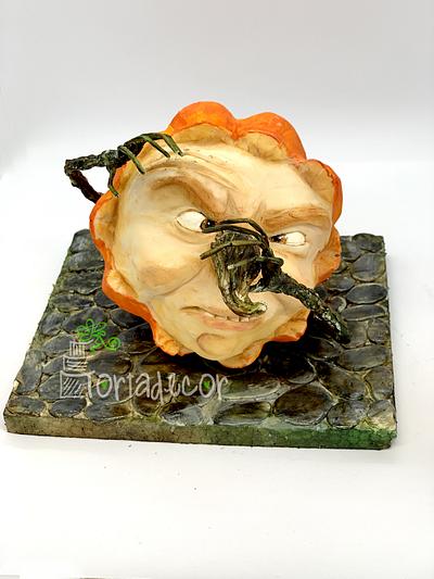 Grumpy Haloween pumpkin - Cake by Agnes Havan-tortadecor.hu