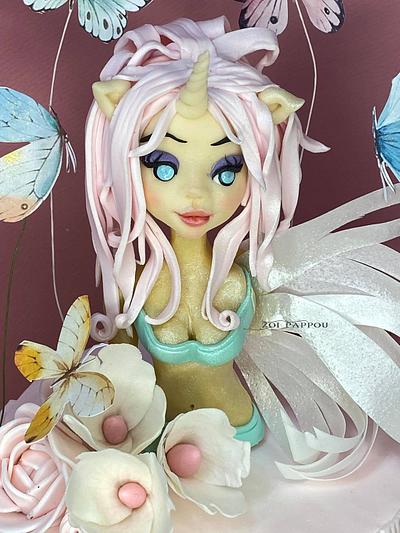 Unicorn girl - Cake by Zoi Pappou