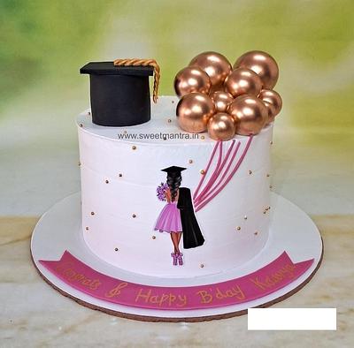 Graduation theme birthday cake - Cake by Sweet Mantra Homemade Customized Cakes Pune