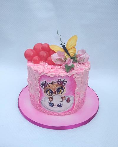 Owl in pink - Cake by Dari Karafizieva