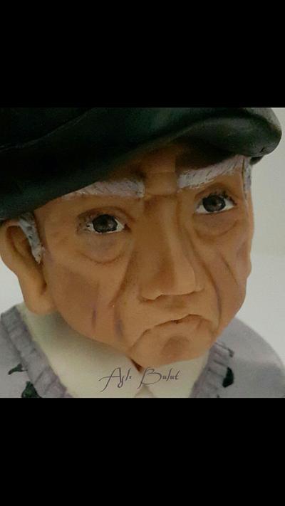 Old man fondant figure - Cake by aslibult