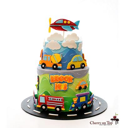 Beep Beep... Transport theme cake  - Cake by Cherry on Top Cakes