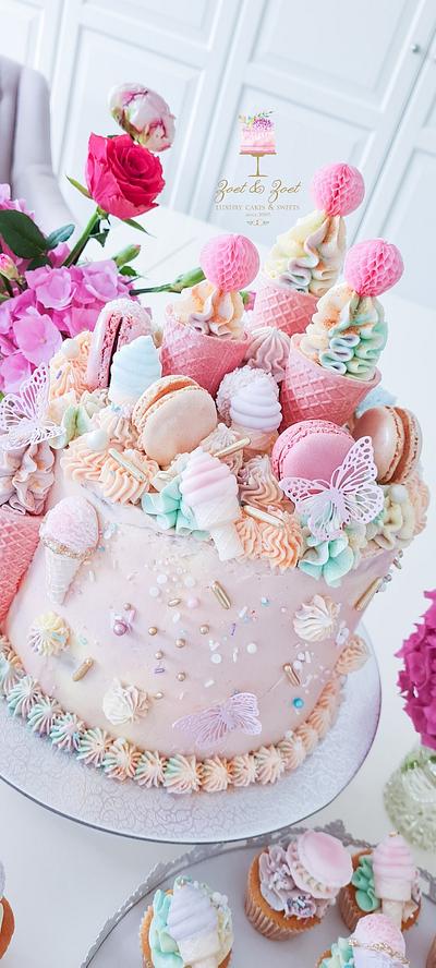 Icecream pink - Cake by Zoet&Zoet