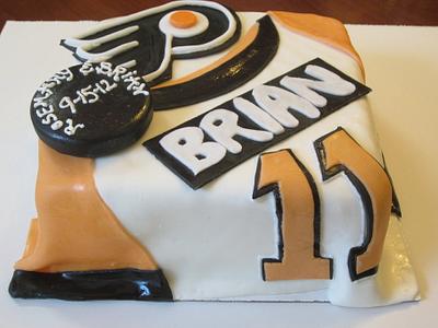 Flyers Jersey groom's cake - Cake by Nicky4rn