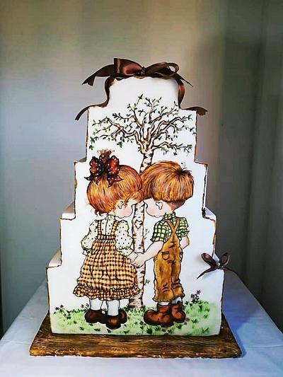 Torta dipinta a mano - Cake by LuluZucchera