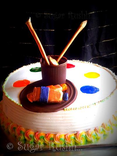 Colour Palate Cake - Cake by vasu
