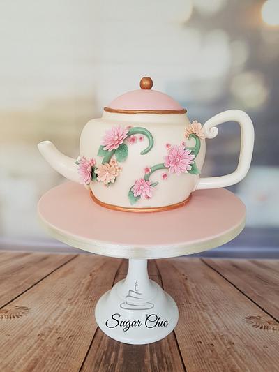 Floral Teapot Cake - Cake by Sugar Chic