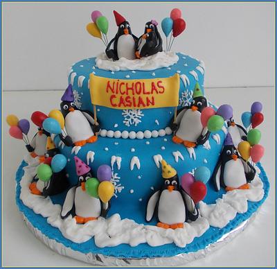 Penguins party - Cake by Irina-Adriana