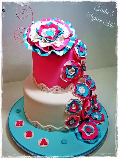 Striped Cake Chic - Cake by Galya's Art 
