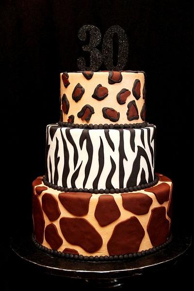 Animal print 30th - Cake by SweetdesignsbyJesica
