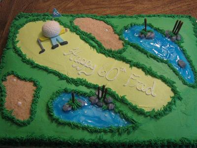 60th b-day golf theme - Cake by CC's Creative Cakes and more...