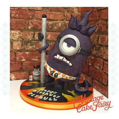Purple Pole dancing Minion! - Cake by Vintage Cake Fairy