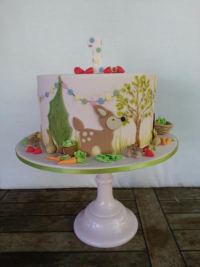 Pepper's First Birthday Woodland Cake - Cake by Esther Scott