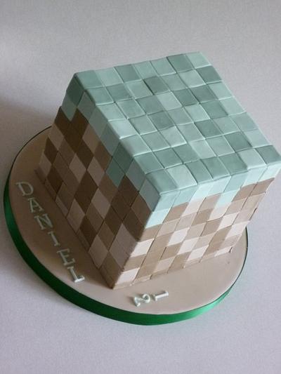 Minecraft Earth Cube - Cake by suzannahscakes