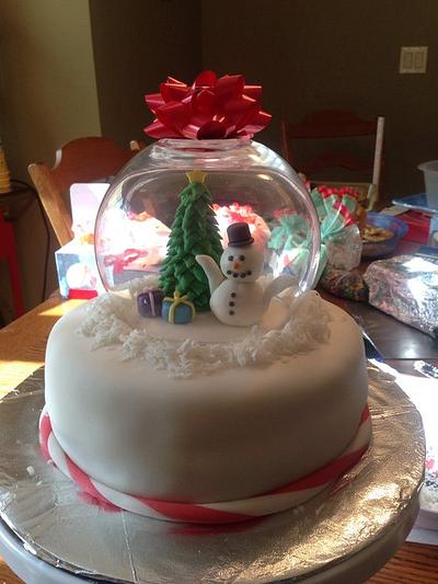 Christmas snow globe  - Cake by Megan