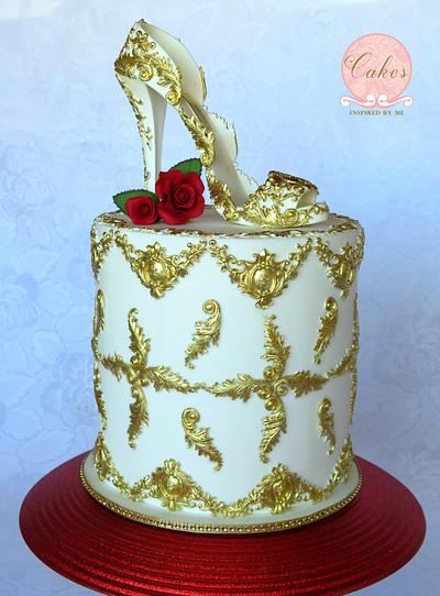 Baroque styled shoe cake. - Cake by Cakes Inspired by me