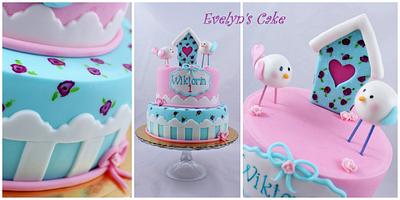 Cake for first birthday Wiktorii  - Cake by EvelynsCake