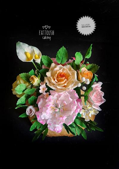 Gum paste flowers  - Cake by Fattoush 