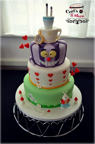Alice in wonderland wedding cake - Cake by Ceri's Cakes