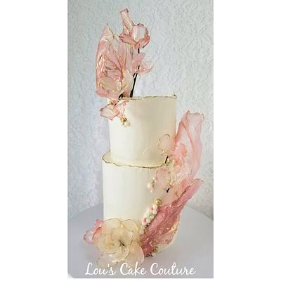 Rice Paper - Wedding Cake - Cake by Lou's Cake Couture