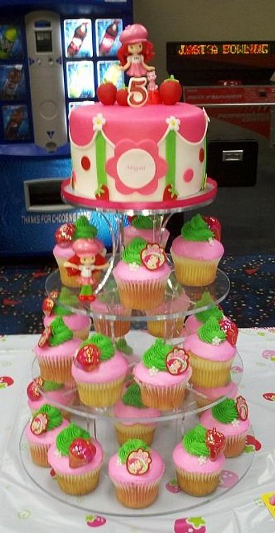 Strawberry Shortcake Cupcake Tower - Cake by Kimberly Cerimele