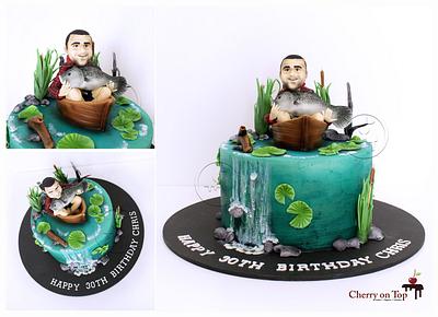 A Beautiful Fishing Cake  - Cake by Cherry on Top Cakes