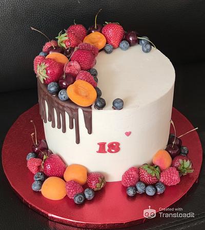 fruit drip cake - Cake by OSLAVKA